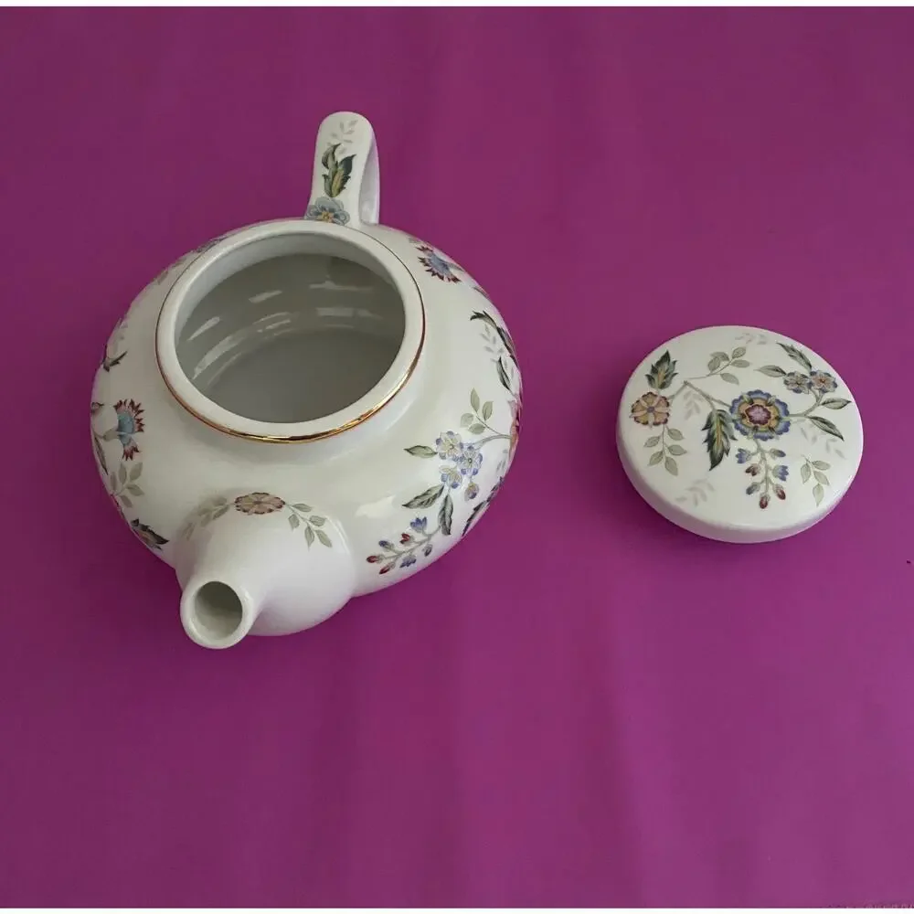 Vintage Andrea by Sadek Buckingham Floral Small Teapot with Lid Made In Japan